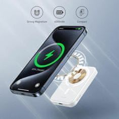 BASEUS prenosna baterija 6.000mAh 20W PowerBank magsafe bela mini PPCXM06A