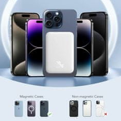 BASEUS prenosna baterija 6.000mAh 20W PowerBank magsafe bela mini PPCXM06A