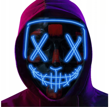 Korbi LED Maska Purge za Noč čarovnic - Modra