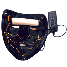 Korbi LED Maska Purge - Rumena za Halloween Grozo