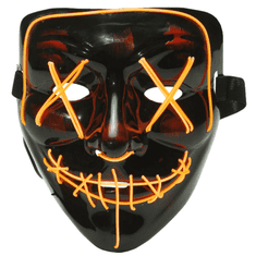 Korbi LED Maska Purge - Rumena za Halloween Grozo