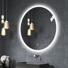 S6 Steklarstvo Šest Okroglo LED ogledalo S617B, fi 70cm, LED kopalniško ogledalo, 3 barve LED, dimmer, antifog