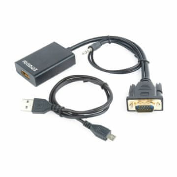 Gembird Cablexpert adapter VGA M-HDMI Ž+avdio A-VGA-HDMI-01
