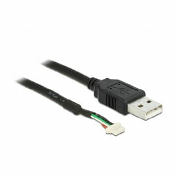 Delock kabel USB 2.0 TipA - 5pin 1,5m bakren/transparent 95986