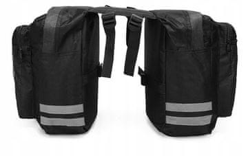 Korbi Velika dvojna kolesarska torba za prtljažnik, 25L