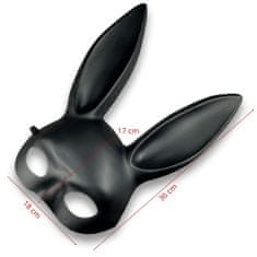 Korbi Elegantna črna maska zajčice s Playboy ušesi