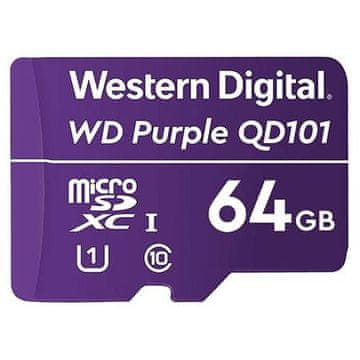 WD Kartica MicroSDXC 64GB vijolična D064G1P0C razred 10, 16 TBW