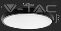 V-TAC LED plafonjera 24W 4000K 2500lm z mikrovalovnim senzorjem+daljinec IP44 črna