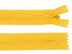 Spiralna zadrga skrita št. 3 dolžina 35 cm dederon - oranžno-rumena