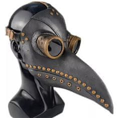 Korbi Realistična Maska Plague Doctor Džuma Ptak Black Mask – Zgodovinska Replika iz 14. Stoletja