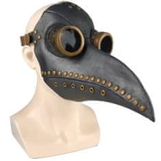 Korbi Realistična Maska Plague Doctor Džuma Ptak Black Mask – Zgodovinska Replika iz 14. Stoletja