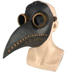 Korbi Realistična Maska Plague Doctor Džuma Ptak Black Mask – Zgodovinska Replika iz 14. Stoletja