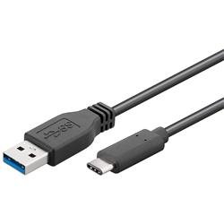 PremiumCord Kabel USB 3.2 priključek C/male - USB 3.0 A/male, črn, 15 cm
