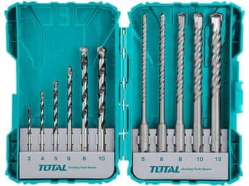Total Vrtalniki in dleta TACSDL31101 Concrete drill bits and chisels, 11pcs, industrial
