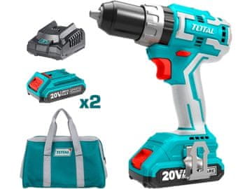 Total Akumulatorski vrtalnik/izvijač TIDLI20608 Akumulatorski udarni vrtalnik/vijačnik, brezkrtačni, 2000 mAh, industrijski