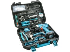 Total Akumulatorski vrtalnik/izvijač THKTHP11282 Akumulatorski vrtalnik/vijačnik 12V Li-ion z orodjem, komplet 128 kosov