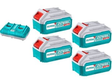 Total Komplet baterije in polnilnika TFBCLI20244, 20V Li-ion, 4000mAh, industrial