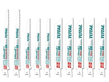 Total Komplet listov za vbodno žago TRSB1001, 10pcs, BiMetal