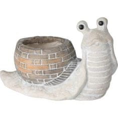 ProGarden Lonec za rože KO-095752260 Dekorativni keramični cvetlični lonček POLŽ 26 cm