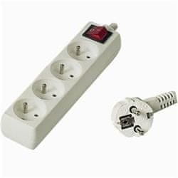 230V podaljšek 5m 4z.+switch