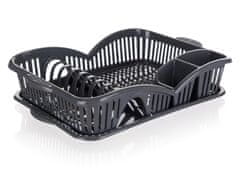 QLUX Odcejalnik za posodo 45x31cm s plastičnim pladnjem, ANTR myKITCHEN