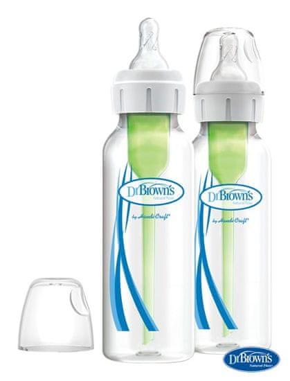 DR.BROWN'S Antikolična steklenička Možnosti+ ozka 2x250 ml plastika