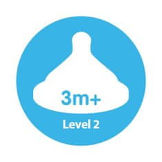 DR.BROWN'S Steklenička s sesalcem Možnosti+ širok vrat 3m+, silikon 2 kosa