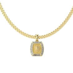 Guess Lion King pozlačena ogrlica z obeskom Lion JUMN05008JWYGT/U