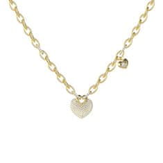 Guess Crazy In Love pozlačena ogrlica s srcem JUBN05212JWYGT/U