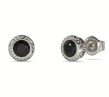 Guess Jekleni uhani s črnimi cirkoni Sailor Knot JUME05022JWSTBKT/U