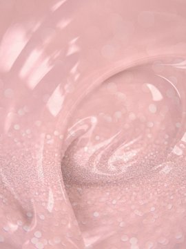 shumee TOUCH Cover base Rosy shine - belo-roza z bleščicami polprozorna hibridna osnova, 30 ml