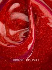 shumee TOUCH Pixi gel lak 01 - hibridni lak z bleščicami svetlo rdeče barve, 9 ml
