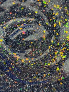 shumee TOUCH Muse gradilni gel 04 - srebrn odsevni gradilni gel z jukinimi cvetnimi listi, 15 ml