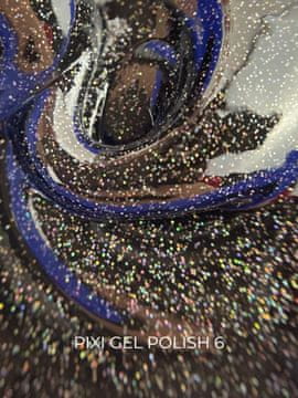 shumee TOUCH Pixi gel lak 06 - črn bleščeči hibridni lak, 9 ml