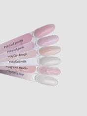 shumee TOUCH Polygel Nude - prozoren roza akrilni gel v tubi, 30 ml