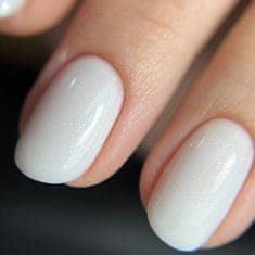 shumee NAILSOFTHEDAY Bottle gel Shimmer 01 - bel s srebrnimi bleščicami gel za krepitev in obnovo, 10 ml