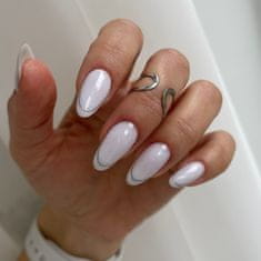 shumee NAILSOFTHEDAY Bottle gel Shimmer 01 - bel s srebrnimi bleščicami gel za krepitev in obnovo, 10 ml
