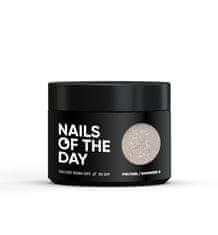 shumee NAILSOFTHEDAY Polygel shimmer 03 - mlečno bel akrilni gel z delci, 30 g