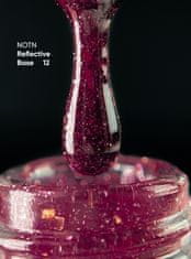 shumee NAILSOFTHENIGHT Reflective base 12 - hibridna podlaga z učinkom ""flash"" z bordo lističi, 10 ml