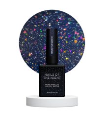 shumee NAILSOFTHENIGHT Odsevna baza 03 - hibridna baza z "bliskavim" učinkom z vijolično-roza bleščicami, 10 ml