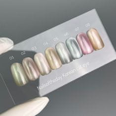 shumee NAILSOFTHEDAY Korean cat eye 02 - svetlo roza hibridni lak za nohte z učinkom "cat eye", 10 ml