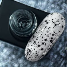 shumee NAILSOFTHENIGHT Jon Snow - nelepljiv nadlak z nepravilnimi črnimi delci, 10 ml
