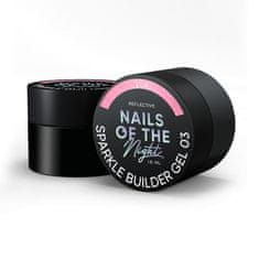 shumee NAILSOFTHENIGHT Sparkle Builder gel 03 - bež-roza gradbeni gel z odsevnimi delci, 15 ml