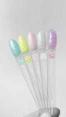 shumee NAILSOFTHENIGHT Party baza 03 - mlečno roza baza s holografskimi šesterokotniki, 10 ml