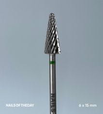 shumee NAILSOFTHEDAY Rezalnik iz karbidne trdine - zeleni stožec 6x15 mm