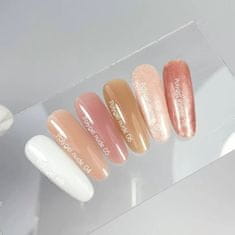 shumee NAILSOFTHEDAY Polygel shimmer 08 - roza nude akrilni gel s srebrnimi bleščicami, 30 g
