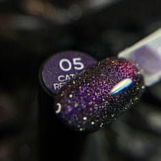 shumee NAILSOFTHENIGHT Cat eye Reflective 05 - odsevni hibridni lak za nohte z učinkom "cat eye", 10 ml