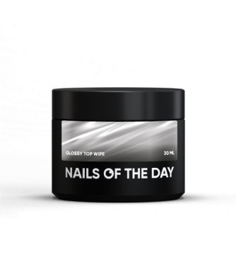 shumee NAILSOFTHEDAY Glossy top wipe - sijoč vrh z lepljivo plastjo in brez UV filtra, 30 ml