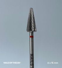shumee NAILSOFTHEDAY Rezalnik iz karbidne trdine - rdeč konus 6x15 mm