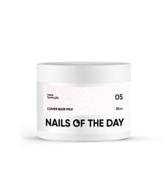 shumee NAILSOFTHEDAY Cover base NOVO Milk 05 - polprozorna mlečna podlaga z roza bleščicami, 30 ml
